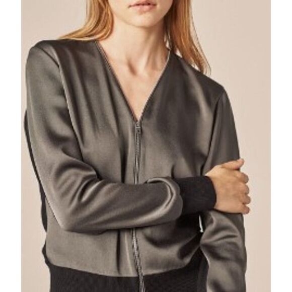 Rag & Bone Vivienne Olive Zip-up Top Sweater Sz. S - Picture 1 of 9